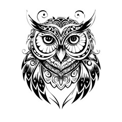 Fototapeta premium owl on a white background