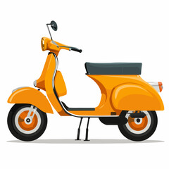 Modern Scooter Icon in Flat Style