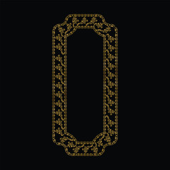 luxury frame art floral decoration vintage element concept