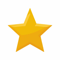 Obraz premium Sleek Star Icon Without Shadows