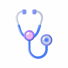 Medical stethoscope flat vector icon design