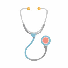Stethoscope Flat Vector Graphic in Clean Style