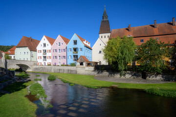 Naklejka premium Park at the historic city of Berching