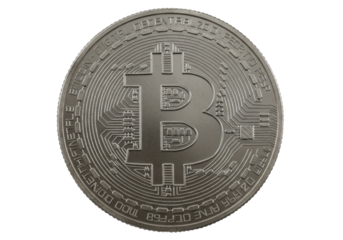 Isolated Physical Bitcoin Cryptocurrency Digital Currency Coin Decentralized Finance Future