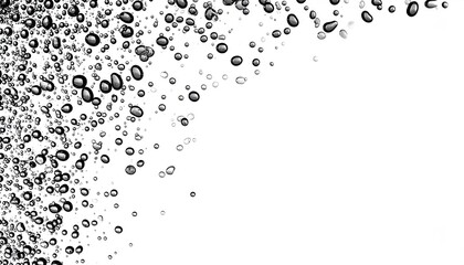 Transparent Corner Condensation Beads Trail Photorealistic Water Drops