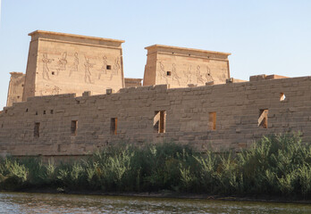 Ancient Egyptian Philae temple in Aswan, Egypt