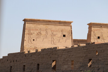 Ancient Egyptian Philae temple in Aswan, Egypt
