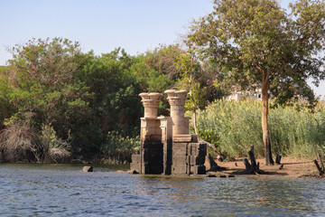 Old Philae temple in Aswan, Egypt