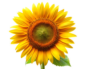 Fototapeta premium sunflower isolated on white background, PNG. AI Generated.