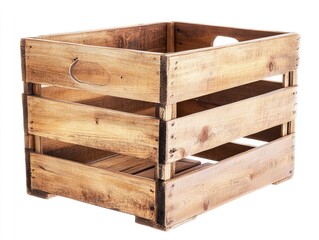 Wooden crate, light brown, with three levels