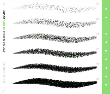 Vector Scatter Brushes. Grain and Speckles. No-stretch.