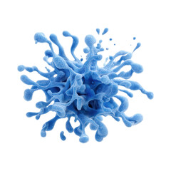 Plush splash shape isolated on white background. 3d design element.