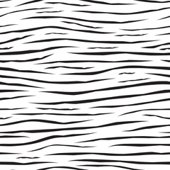 Abstract black and white wavy horizontal lines pattern on a transparent background representing organic wood grain texture in a graphic design context