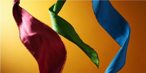 Vibrant blue and orange fluid abstract art background, modern 3D swirl paint texture for trendy digital wallpaper or design poster