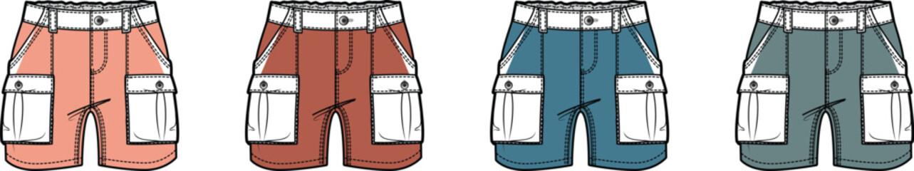 Trendy Cargo Shorts Set Fashionable Apparel Collection for Modern Wardrobe