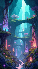 Celestial Fantasy World &mdash; Enchanted Landscape of Light