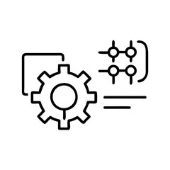 Gear icon representing engineering and technology concepts  