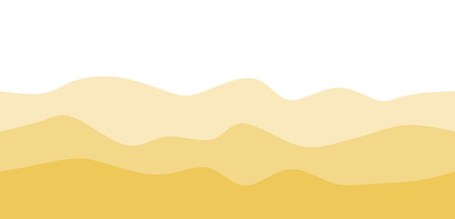Abstract Wavy Yellow Gradient Background with Layered Curves and Copy Space