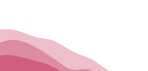 Soft Pink Wavy Layers Abstract Background with White Copy Space. Elegant Gradient Design Element.