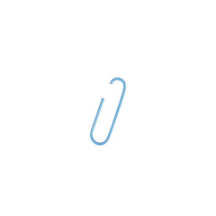 Obraz premium Light Blue Paper Clip for School Supplies 