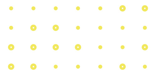Abstract Yellow Circles Grid Pattern: Data, Technology & Growth Concept on White Background