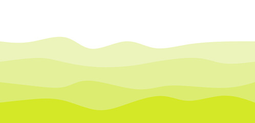 Green Gradient Wavy Abstract Background with Organic Lines and White Copy Space