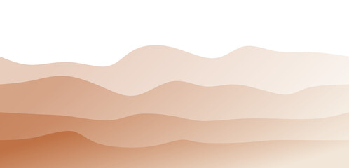 Abstract Earth Tone Wavy Layers Gradient Background with Copy Space