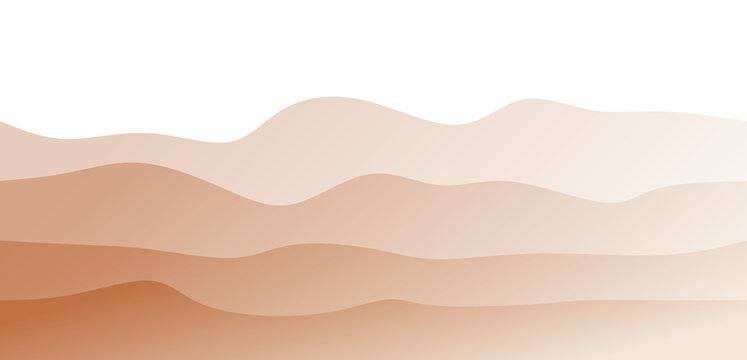 Abstract Earth Tone Wavy Layers Gradient Background with Copy Space
