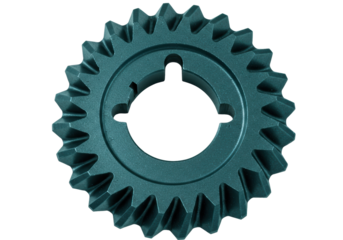 Isolated cogwheel machine part or engineering component for industrial machinery use