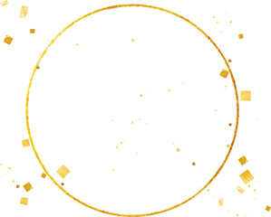 お正月素材　金粉のきらびやかなフレーム用ベクターイラスト　