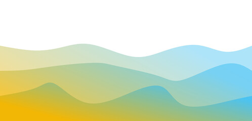 Modern Abstract Wavy Gradient Background with Smooth Colorful Layers and Copy Space