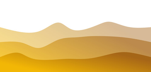 Abstract Golden Wavy Layers: Warm Gradient Sand Dunes or Flowing Liquid Background