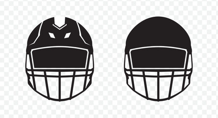 American Football helmet icon set