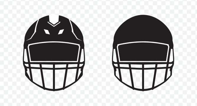 American Football helmet icon set