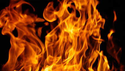 A close up of a flame with the word fire in the lower right corner