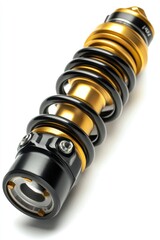 Gold and black motorcycle shock absorber (3)