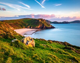 Coastal vista at sunrise