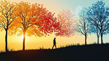 Autumn to winter transformation