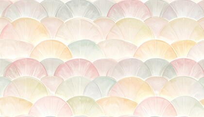 Pastel Scallop Pattern Wallpaper
