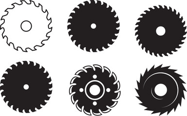Machinery Tool Icon Showing Circular Saw Blade Outline