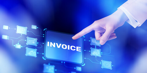 An invoice commercial document listing goods or services provided with payment terms and due date