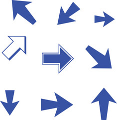 vector arrow sign on white background