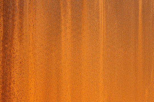 Grunge rusty orange brown metal corten steel stone background texture banner Generative AI