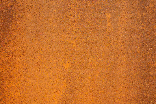 Grunge rusty orange brown metal corten steel stone background texture banner Generative AI