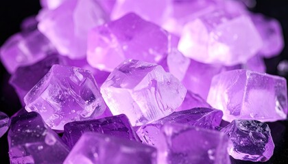 Purple Translucent Gel Crystals Macro Photography