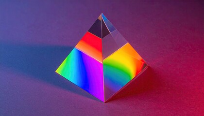 Rainbow Prism Triangle on Dark Background