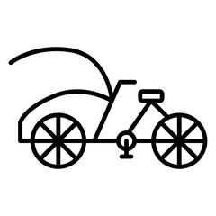 Outline Indonesian Traditional Taxi