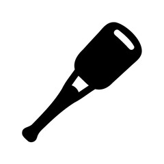 Black and white illustration of a single crutch designed for patient support