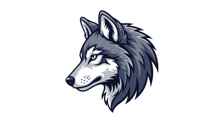 Powerful wolf mascot head with striking yellow eyes ready for your logo or branding, perfect for sports teams and competitive gaming streams now