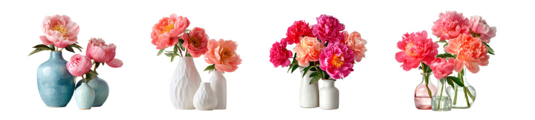Floral Arrangements in Vases: A Study in Color and Form.